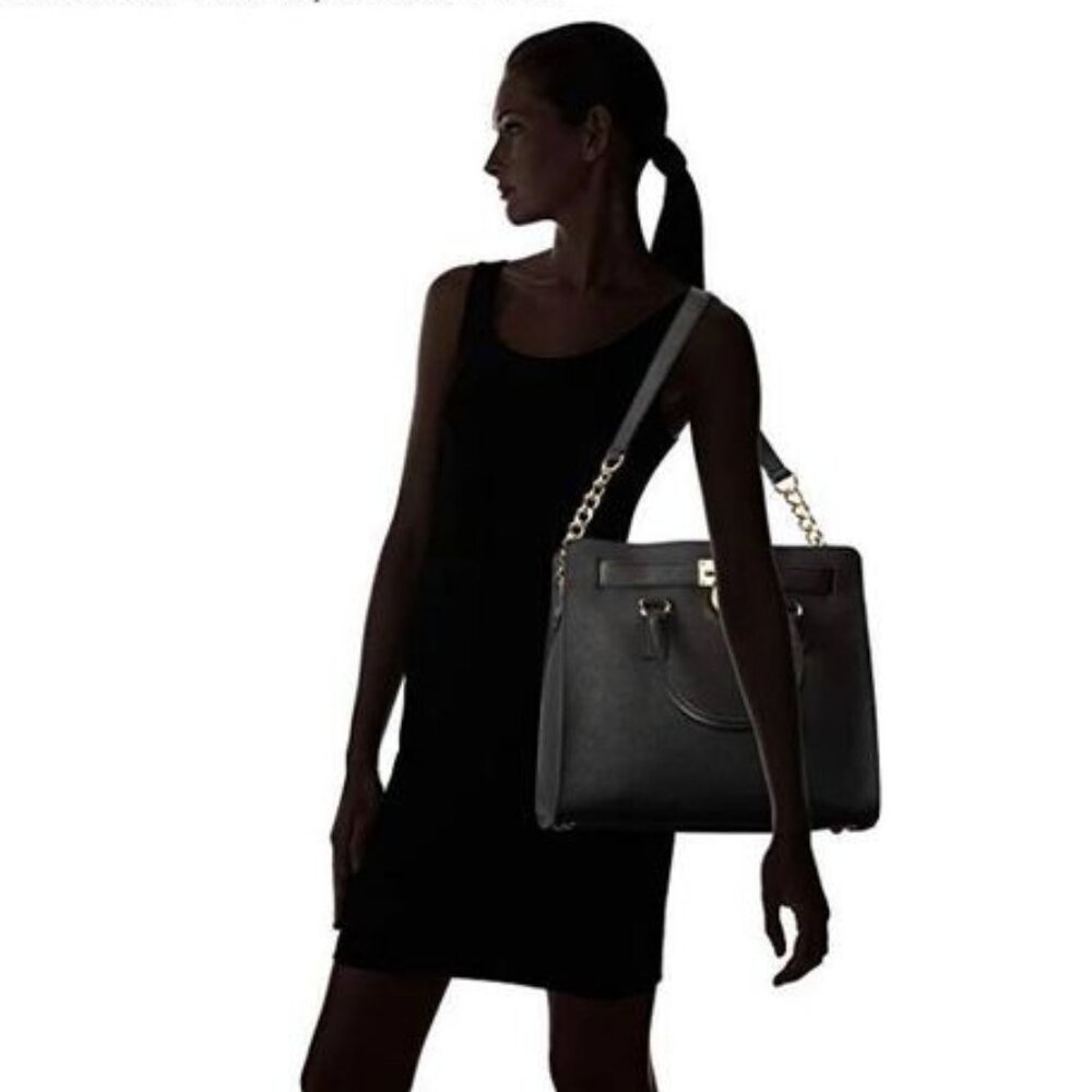 Large Michael Kors Hamilton North/South Saffiano Leather Handbag